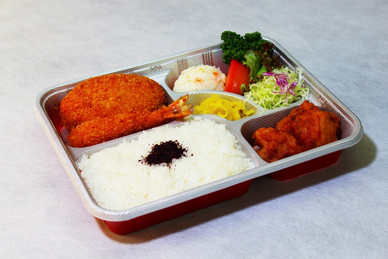 ■D弁当 玉子コロッケ、エビフライ、カラアゲ